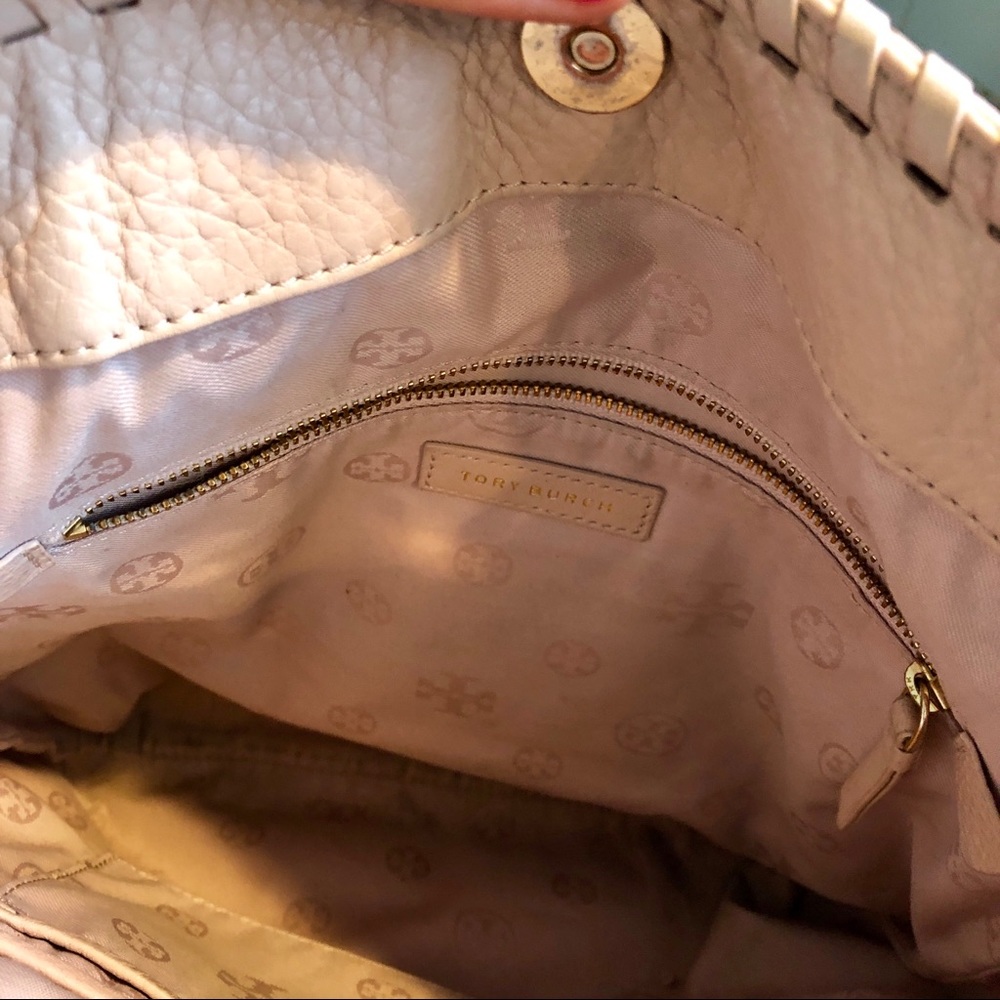 Tory Burch Beige Leather Chain-Handle Shoulder Bag - Picture 5 of 6